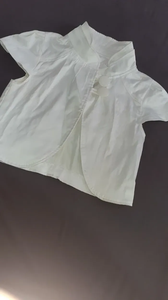 Veste blazer court blanc/crème - photo numéro 2