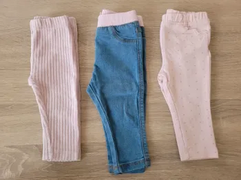 Lot de 3 pantalons fille en 9 mois