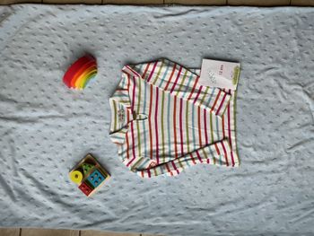 teeshirt manches longues marinière multicolore 12 ans le petit breton