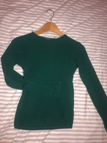 tee shirt manches longues vert femme