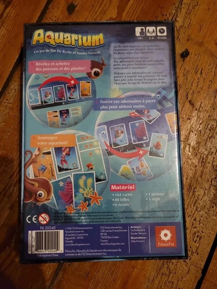 NEUF sous blister Aquarium jeu de société Zman Games - photo numéro 2