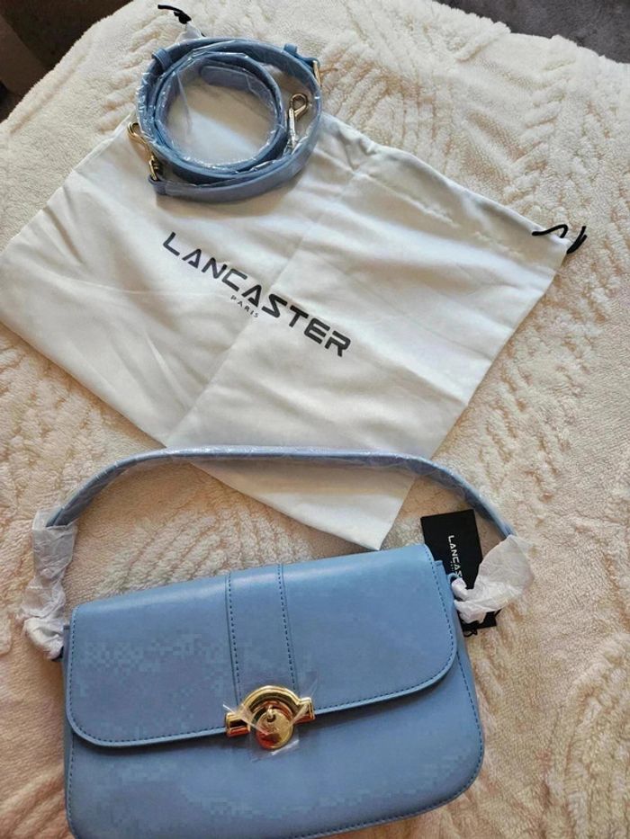 Sac à mains Lancaster bleu avec bandoulière - photo numéro 6