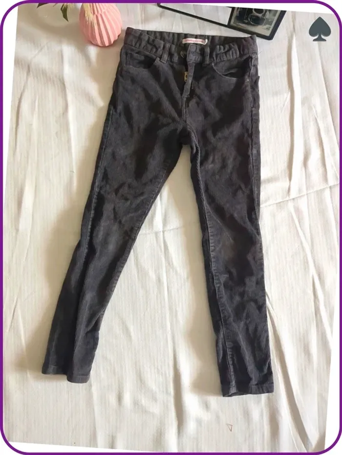 Pantalon fille velour côtelé 8 ans
