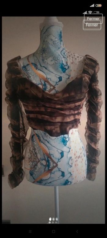 Tops court habillé t 38, marque zara