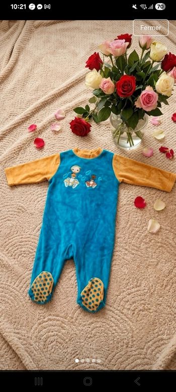 Pyjama 6mois en velours 