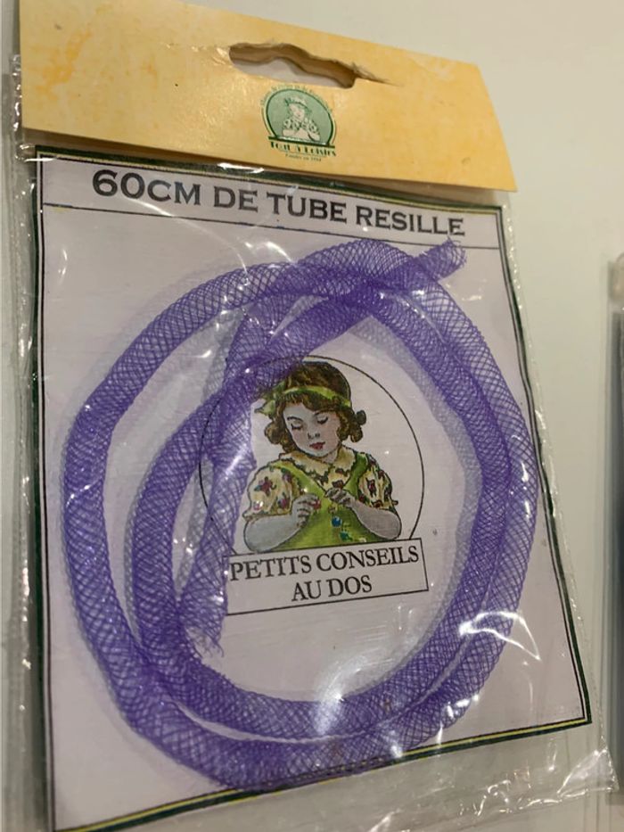 Lot 5 colliers tubes résilles de 60 cm Neufs emballées - photo numéro 9