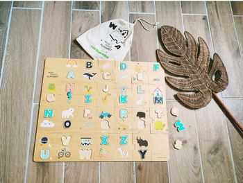 🔠Mon puzzle alphabet 2 en 1 en bois marque Vertbaudet