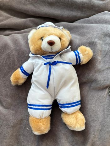 Peluche ours en costume de marin