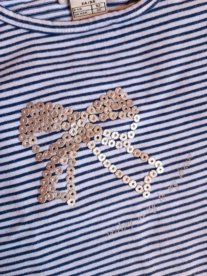 T-shirt marinière Cyrillus 2-3 ans - photo numéro 6