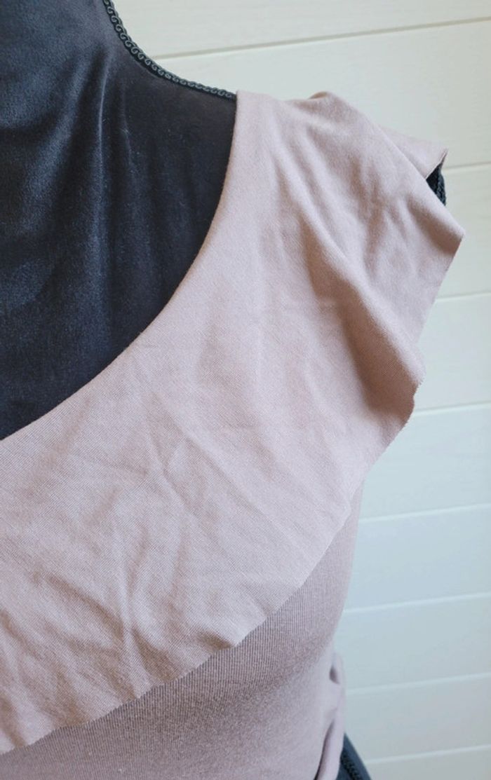 Top volanté Taupe 36 - photo numéro 3
