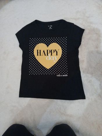 tee-shirt 5ans filles happy