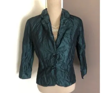 steilmann veste bleu irisée taille 42