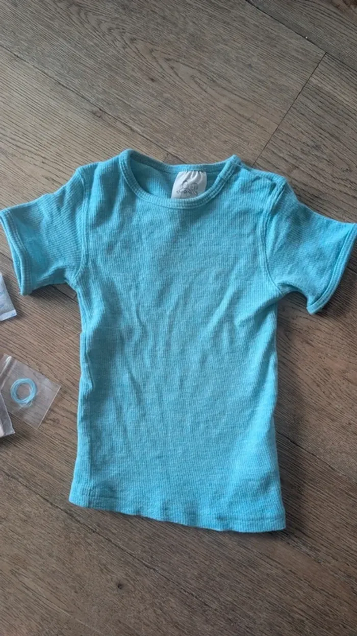 Tee shirt aqua blue 4 saison manymonths