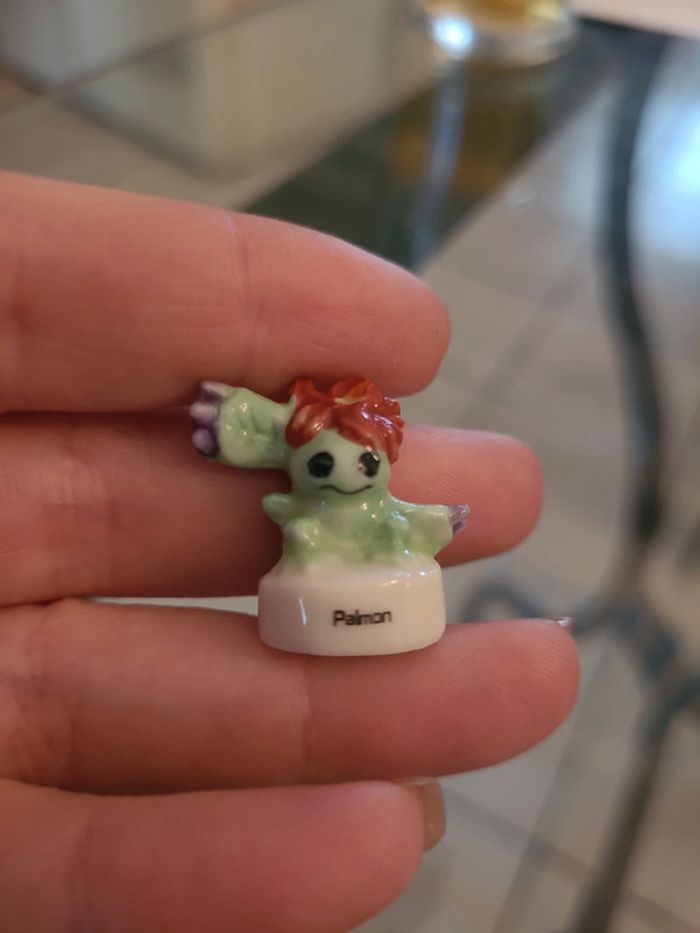 2 fèves pokemon aguman et palmon - photo numéro 3