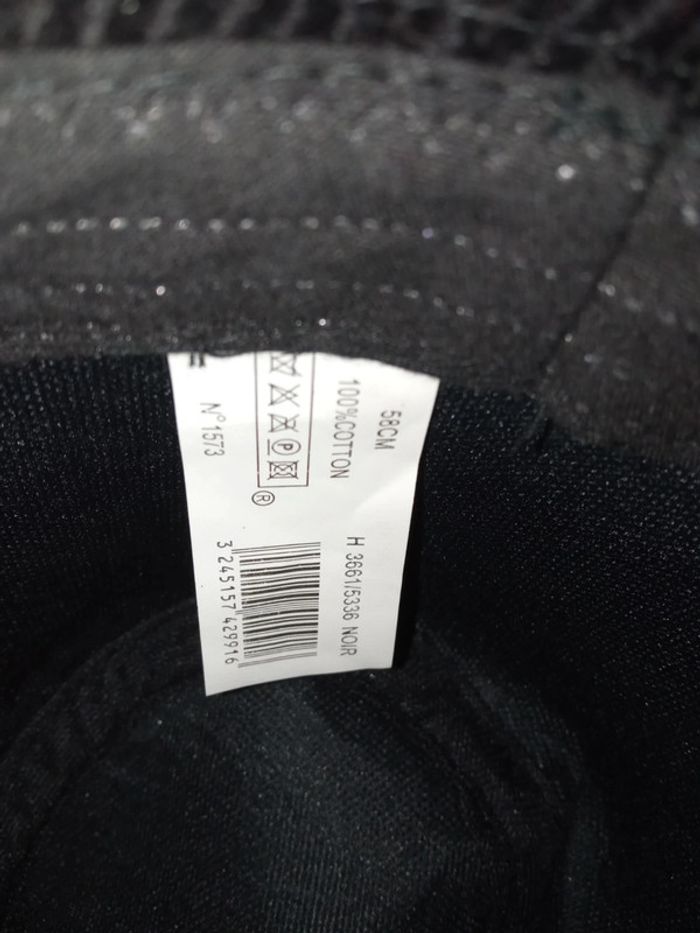 Chapeau/feutre noir en velours 58cm - photo numéro 5