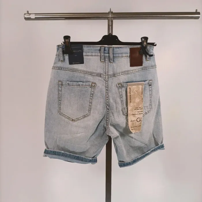 Short en jean clair Gianni Lupo - Taille 42 (XL) - A298 - photo numéro 9