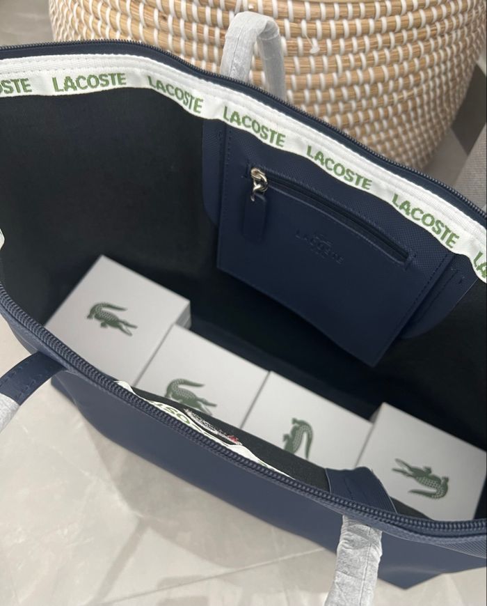 Sac à main Lacoste femme bleu marine - photo numéro 4