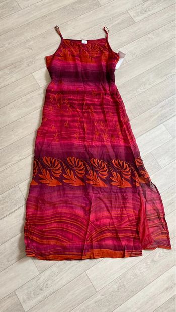 Robe longue à bretelles colorés vintage