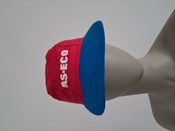 Casquette publicitaire tour de France AS-ECO bleu et rouge Vintage