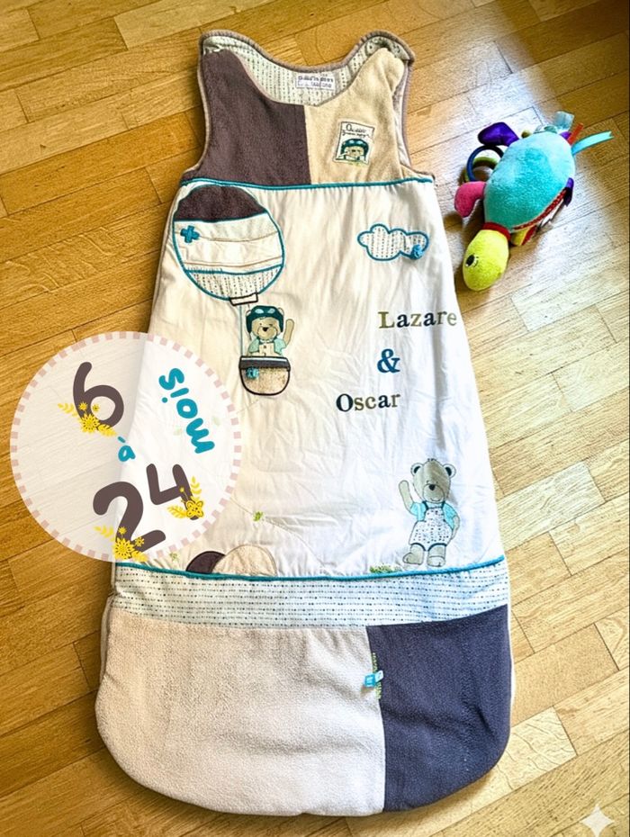 🧸 Gigoteuse Hiver "Lazare & Oscar" Sauton (6-24 mois) - TBE