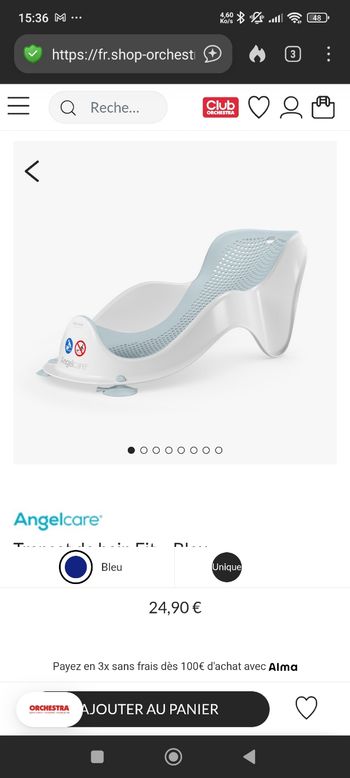 Transat de bain Angelcare