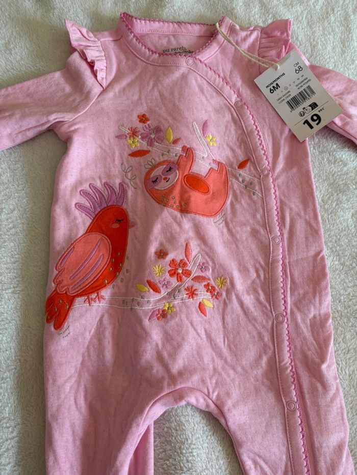Pyjama léger rose 6 mois Du Pareil Au Même - photo numéro 3