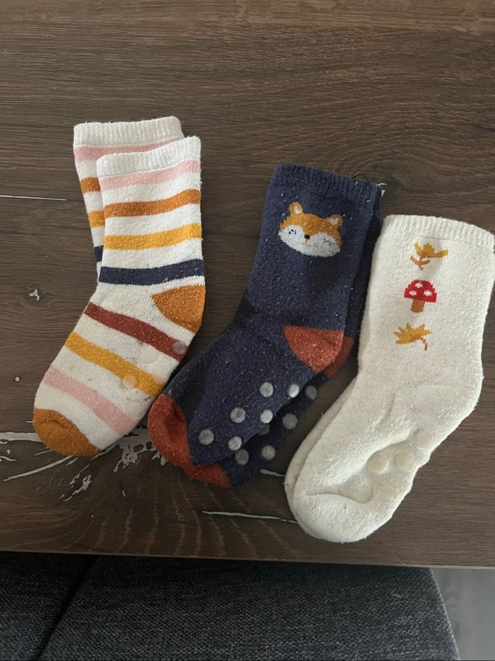 3 paires de chaussettes antidérapantes