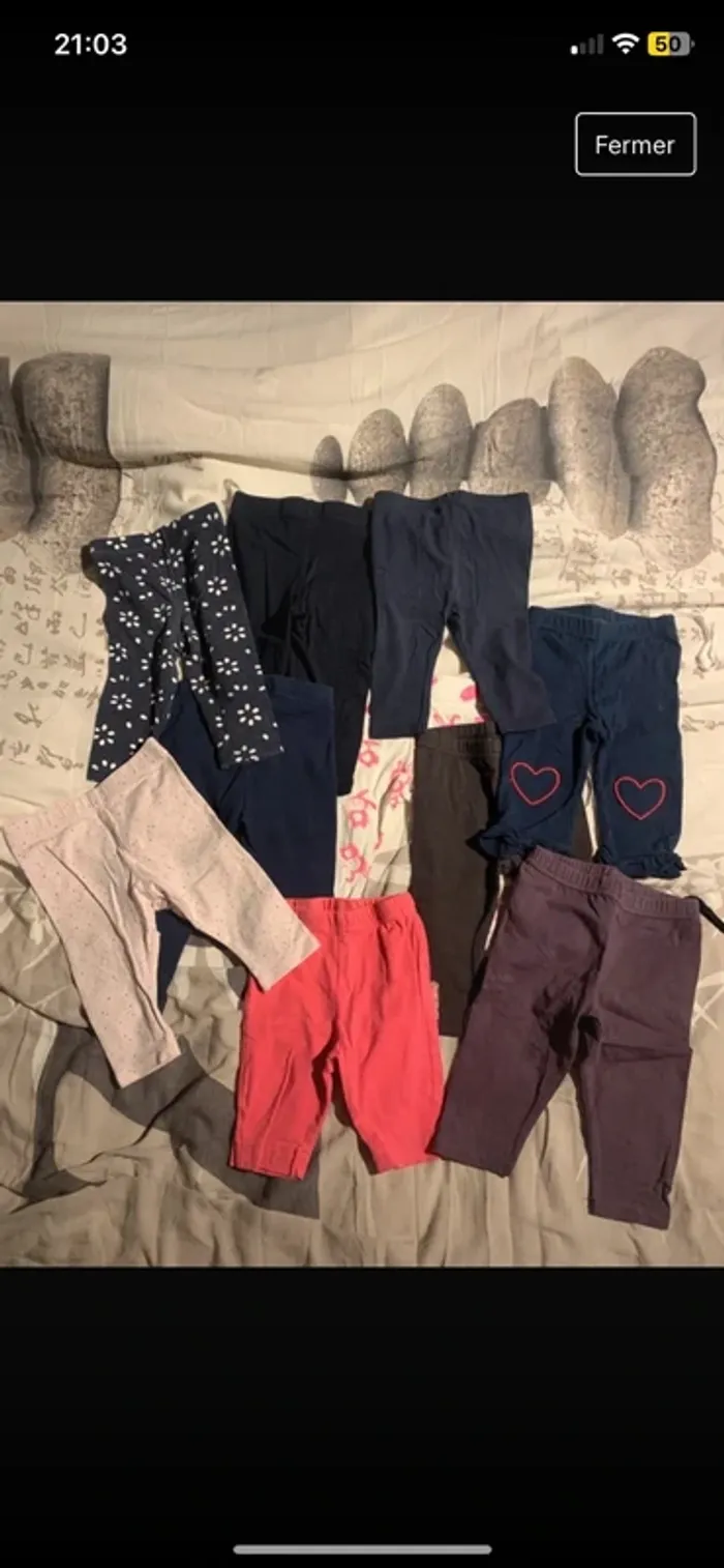 Lot leggings fille