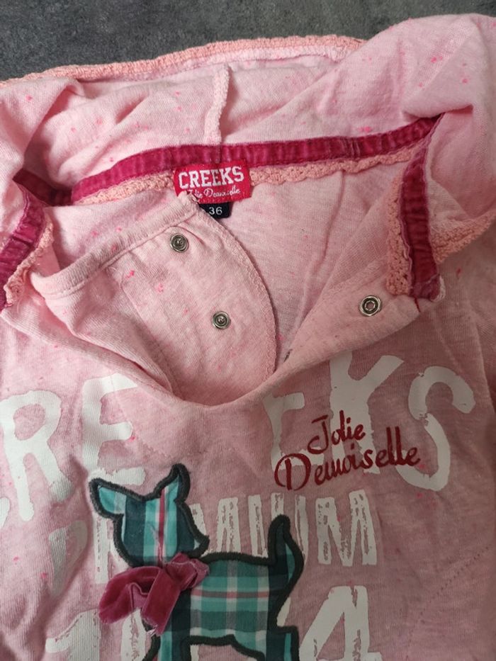 Lot 2 t-shirts manches longues fille 4 ans très bon état - photo numéro 8