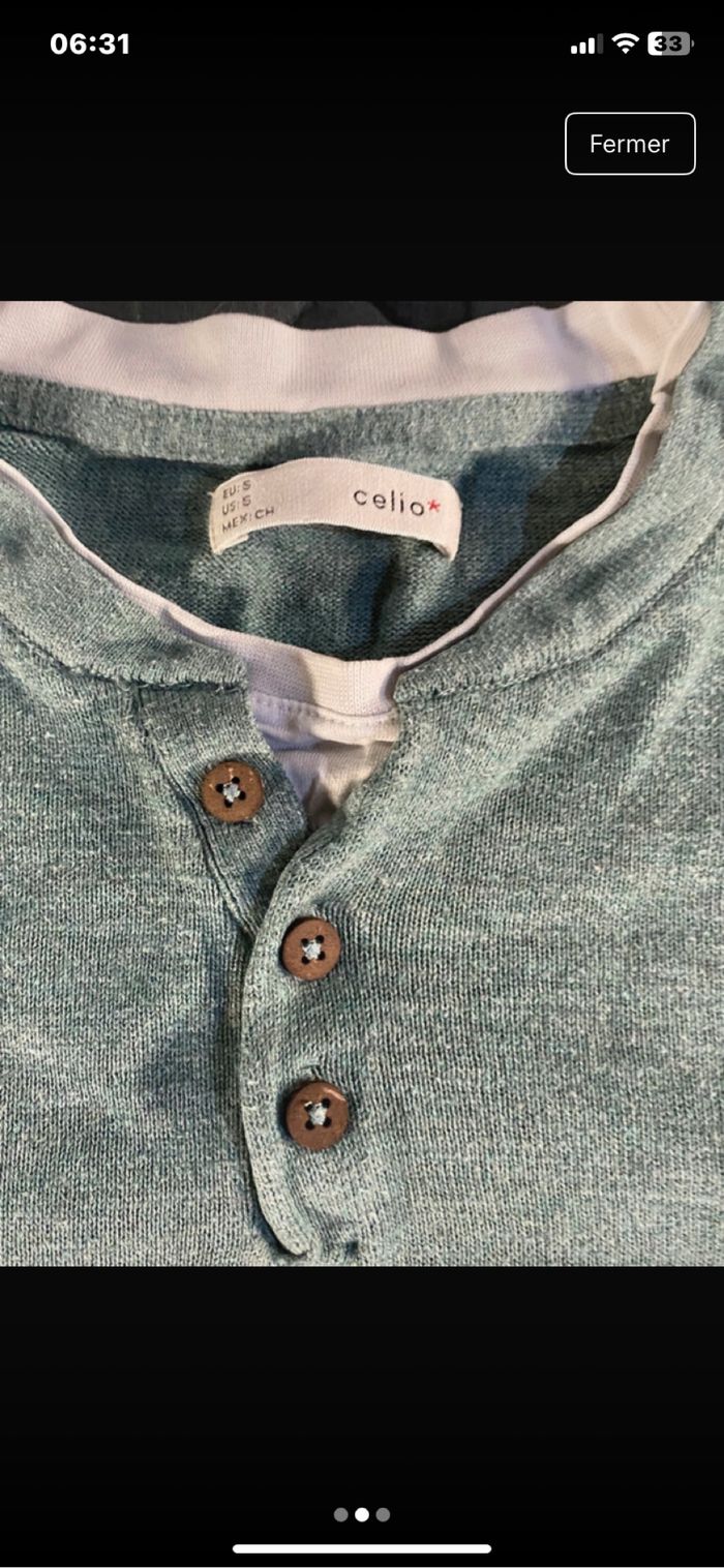 Lot de 2 vêtements homme bleu taille unique et s - photo numéro 2