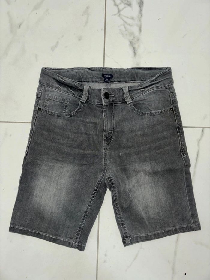Short garçon jean gris taille 12 ans