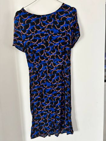 Robe bleue et noir Wax camaïeu taille 38