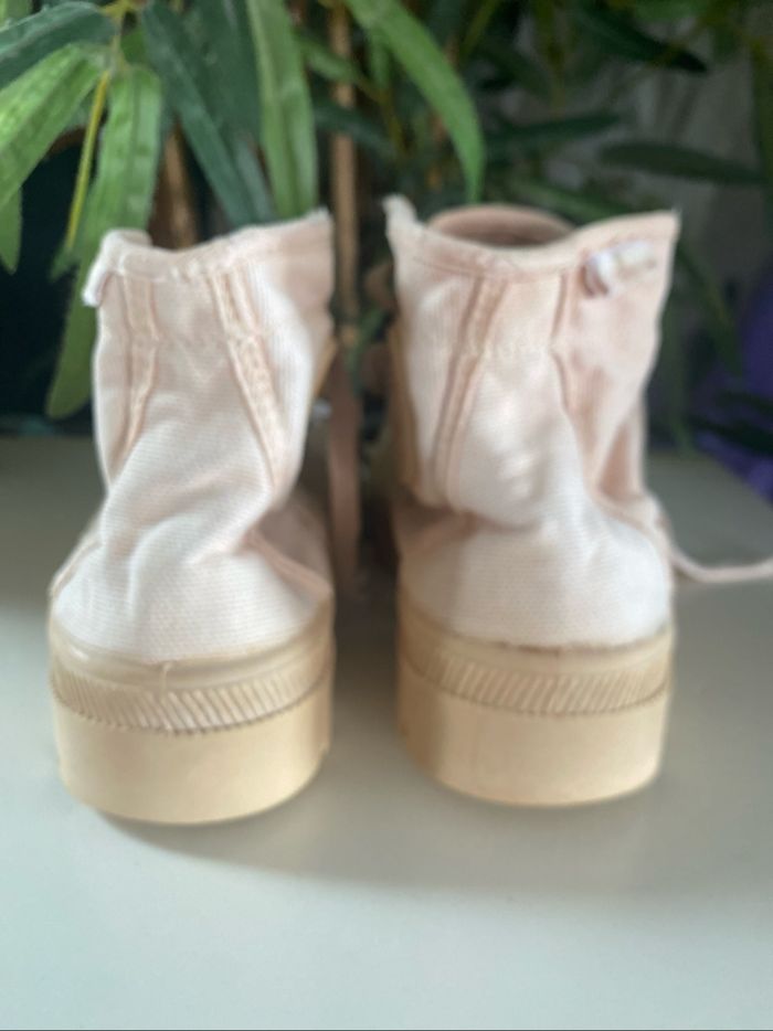 Pataugas original avec revers 37 toile beige - photo numéro 3
