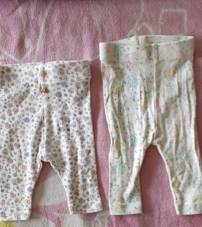 Lot de 2 Pantalons fille 1 mois