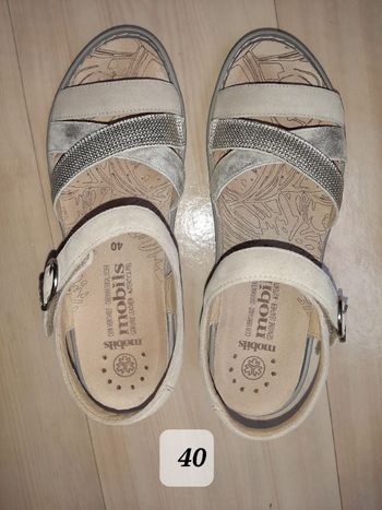 Sandales compensées cuir Mobilis ergonomic