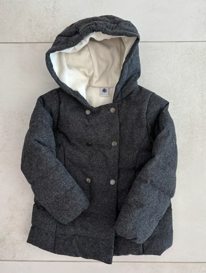 Doudoune fille en flanelle déperlante 4 ans
