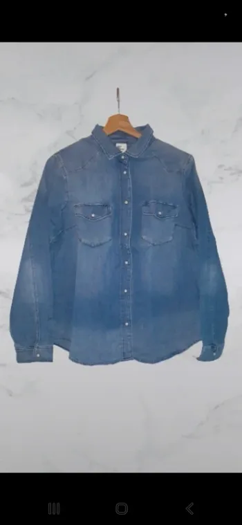 Chemise en jean bleu clair H&M