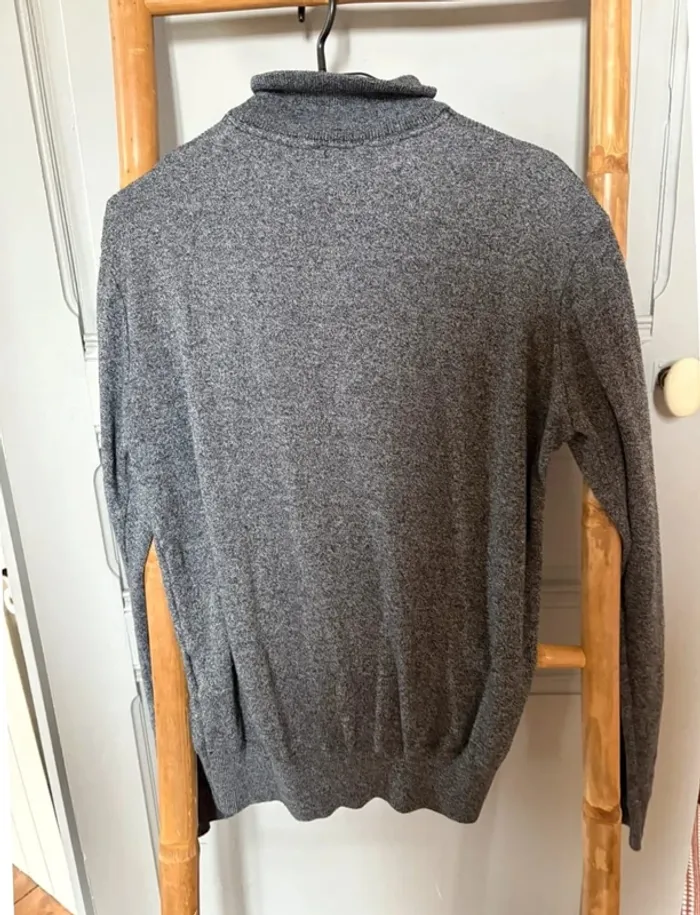 Pull homme gris chiné - photo numéro 3