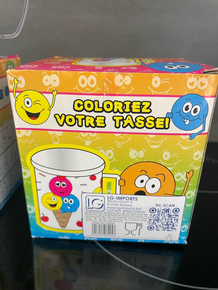Lot de 2 mugs à colorier - photo numéro 2