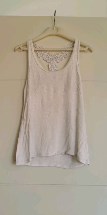 Débardeur dentelle blanche