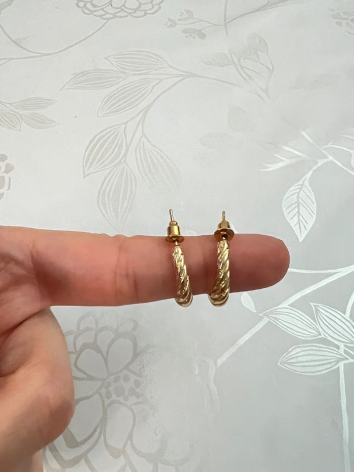 Boucles d’oreilles plaqué or - photo numéro 4