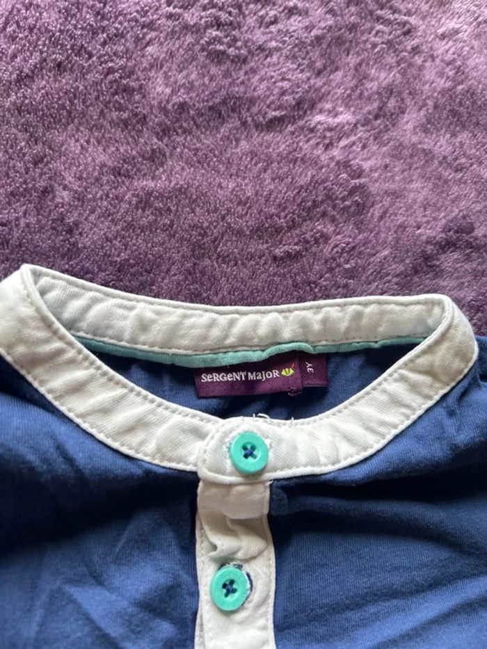 T-shirt manches courtes garcon thème marin Sergent major taille 3 ans - photo numéro 5