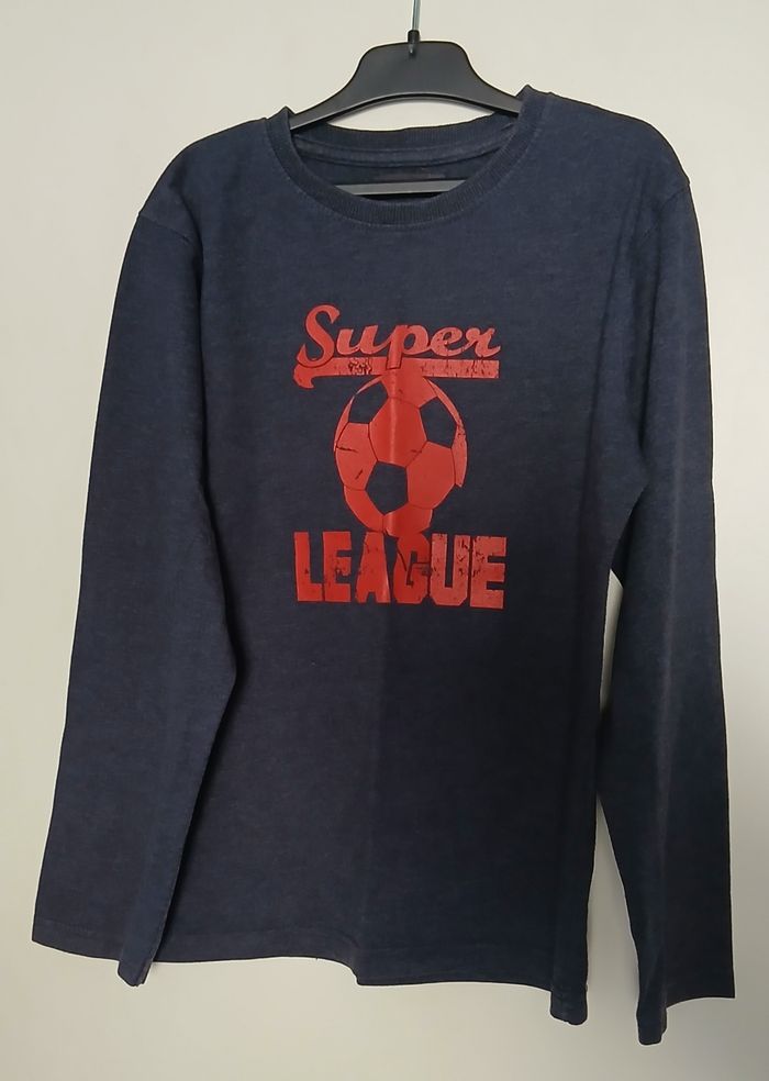 T-shirt manches longues bleu 10 ans
