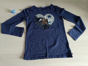 t-shirt manche longue sequin