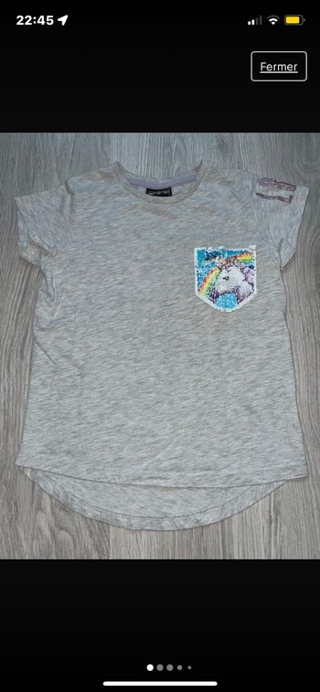 Teeshirt avec paillettes réversibles