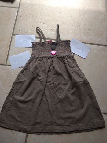 Robe été légère avec bretelles Fille 4 ans Cœur Nky