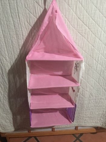 Rangement rose en tissu