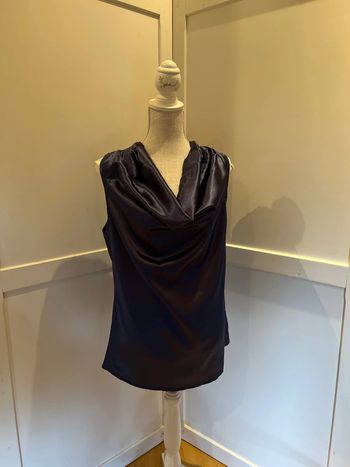 Haut  femme  satin bleu xxl  (42/44)