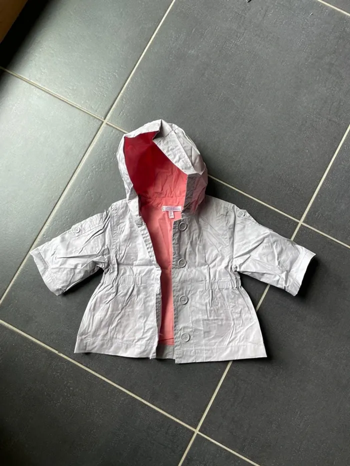 Parka gris rose