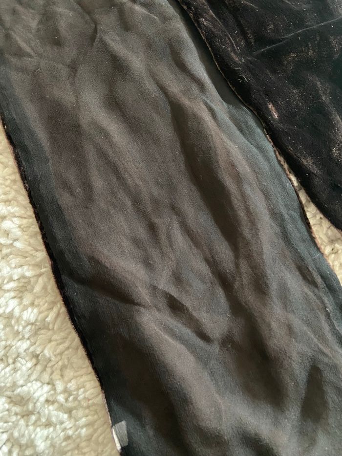 Echarpe velours couleur marron noir - photo numéro 4